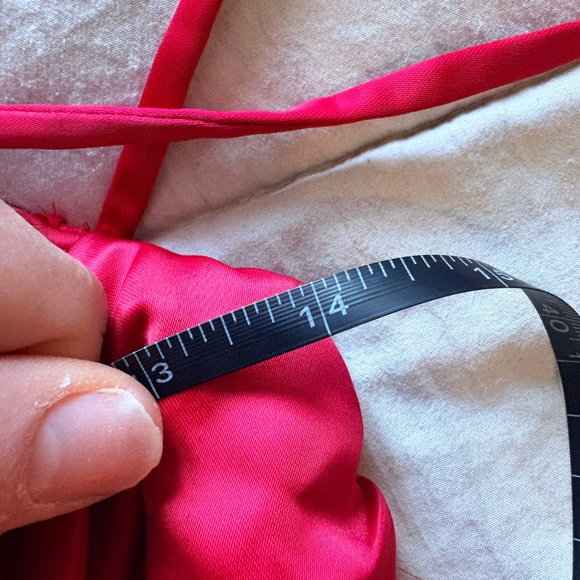 Oh Polly! All For You Ruched Bodycon Satin Mini Dress in Red US Sz 4 - Picture 13 of 14